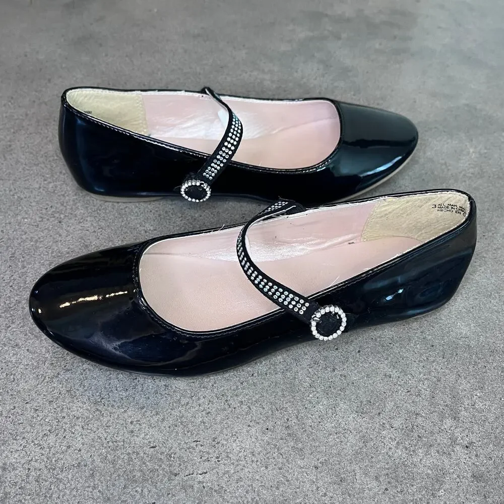 Childrens Place jeweled formal flats Cupcake couture charise black shoes bundle